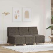 vidaXL Modulsofa utan armstöd 3 pcs Mörkgrå 55 x 74 x 82 cm