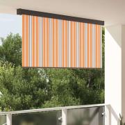 vidaXL Utomhus rullgardin Randig Gul och blå 220 x 250 cm tyg