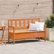 vidaXL Utomhusbänk Brun 119 x 76 x 44cm Massivt tallträ