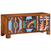 vidaXL Skobänk Flerfärgsdesign 100 x 35 x 45 cm massivt akacia