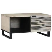 vidaXL Kaffeebord Beige och svart 80 x 50 x 40 cm