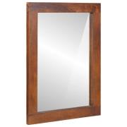 vidaXL Spegel brun och silver 50 x 70 cm Massivt mango trä, glas