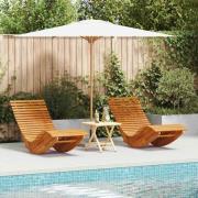 vidaXL Gungande Solstolar 2 pcs Brun 154 x 60 x 74 cm massivt akacia