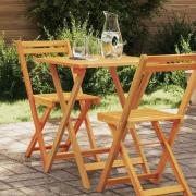 vidaXL Hopfällbart trädgårdsbord Hopfällbar Naturfärg 60 x 60 x 72 cm
