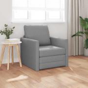 vidaXL Bäddsoffa med kudde Ljusgrå 74 x 77 x 81 cm tyg