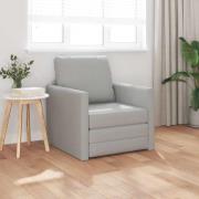 vidaXL Bäddsoffa med kudde Moln grå 74 x 77 x 81 cm tyg