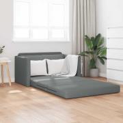 vidaXL Golvsoffa-säng 2-i-1 Mörkgrå 124x71x78 cm Tyg