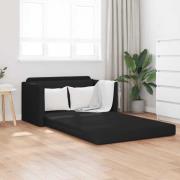 vidaXL Bäddsoffa 2-i-1 svart 124x71x78 cm tyg