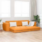 vidaXL Bäddsoffa Mörk gul 245 x 78 x 77 cm tyg