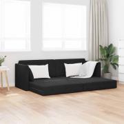 vidaXL Bäddsoffa Svart 213 x 76 x 77 cm Sammet