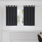 vidaXL Mörkläggningsgardiner 2 pcs Mörkgrå 140 x 140 cm Sammet