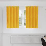vidaXL Gardiner med gardiner 2 pcs senapsgul 140 x 140 cm Sammet