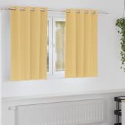 vidaXL Gardiner med gardiner 2 pcs Beige Polyester