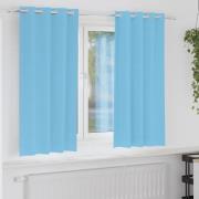 vidaXL Mörkläggningsgardiner med gardiner Ljusblå Polyester