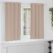 vidaXL Mörkläggningsgardiner med gardiner Taupe Polyester