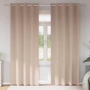 vidaXL Mörkläggningsgardiner med Ringar 2 pcs Taupe 245 x 140 cm