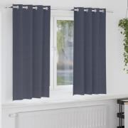 vidaXL Mörkläggningsgardiner med gardiner Antracit Polyester