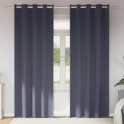 vidaXL Mörkläggningsgardiner med Ringar 2 pcs Antracit 245 x 140 cm