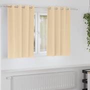 vidaXL Gardiner med gardiner 2 pcs Kräm Polyester