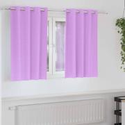 vidaXL Gardiner med gardiner 2 pcs Lila Polyester