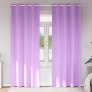 vidaXL Mörkläggningsgardiner med gardiner Lila Polyester