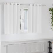vidaXL Gardiner med gardiner 2 pcs Ren vit Polyester