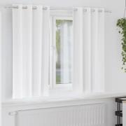 vidaXL Mörkläggningsgardiner med gardiner Ren Vit Polyester