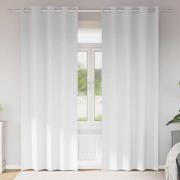 vidaXL Mörkläggningsgardiner med Ringar 2 pcs Ren Vit 245 x 140 cm
