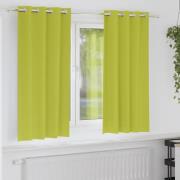 vidaXL Mörkläggningsgardiner med gardiner Grön Polyester