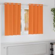 vidaXL Gardiner med gardiner 2 pcs Klart orange Polyester