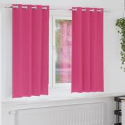 vidaXL Mörkläggningsgardiner med gardiner Ljust Rosa Polyester