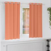 vidaXL Mörkläggningsgardiner med gardiner Terracotta Polyester