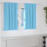 vidaXL Gardiner med gardiner 2 pcs Ljusblå Polyester