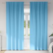 vidaXL Mörkläggningsgardiner med gardiner Ljusblå Polyester