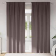vidaXL Mörkläggningsgardiner med gardiner Mörkbrun Polyester