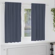 vidaXL Mörkläggningsgardiner med ringar Antracit Polyester