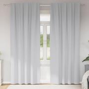 vidaXL Mörkläggningsgardiner med Ringar 2 pcs Ljusgrå 225 x 140 cm