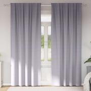 vidaXL Mörkläggningsgardiner med Ringar 2 pcs Metallgrå 245 x 140 cm