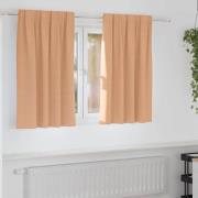 vidaXL Mörkläggningsgardiner med gardiner Ljusbrun Polyester