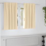 vidaXL Gardiner med gardiner 2 pcs Kräm Polyester