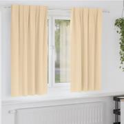 vidaXL Mörkläggningsgardiner med gardiner Kräm Polyester