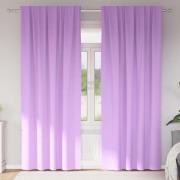 vidaXL Mörkläggningsgardiner med gardiner Lila Polyester