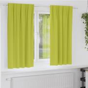 vidaXL Gardiner med gardiner 2 pcs Äppelgrön Polyester