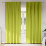 vidaXL Mörkläggningsgardiner med Ringar 2 pcs Grön 245 x 140 cm