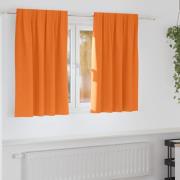 vidaXL Gardiner med gardiner 2 pcs Klart orange Polyester