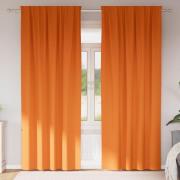 vidaXL Mörkläggningsgardiner med Ringar 2 pcs Klart Orange