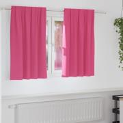 vidaXL Mörkläggningsgardiner med gardiner Ljust Rosa Polyester