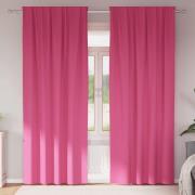vidaXL Mörkläggningsgardiner med gardiner Ljust Rosa Polyester