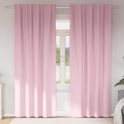 vidaXL Mörkläggningsgardiner med gardiner Babyrosa Polyester