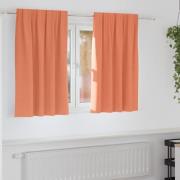 vidaXL Mörkläggningsgardiner med Ringar 2 pcs Terracotta 140 x 140 cm